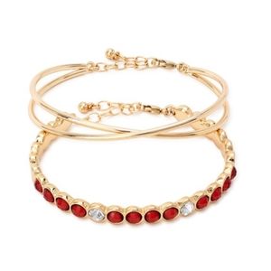 2 piece bangle bracelet duo, new